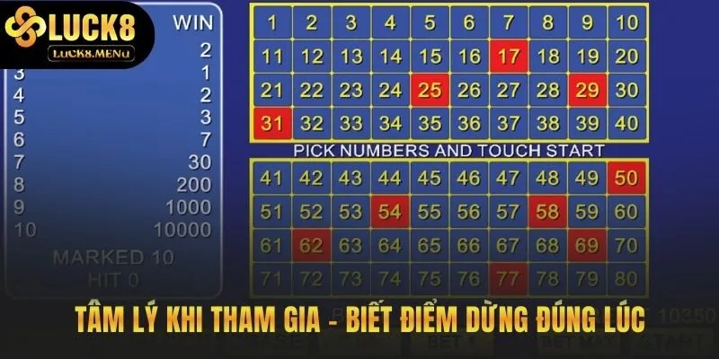 Kỷ luật tài chính và tâm lý là yếu tố then chốt khi cược Keno