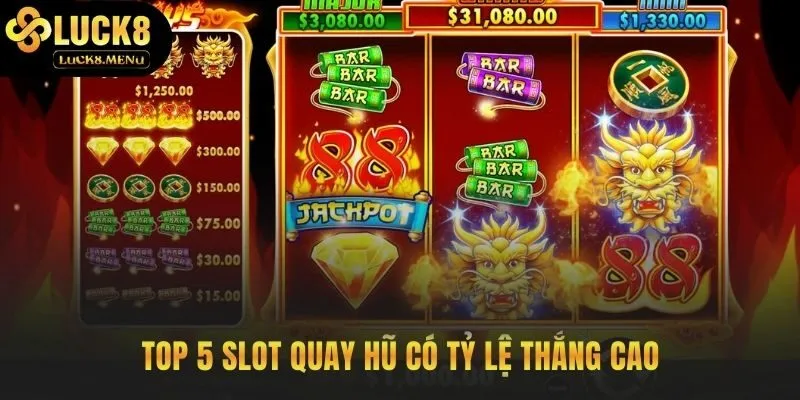 Danh sách tuyển chọn những game slot có tỷ lệ thắng vượt trội